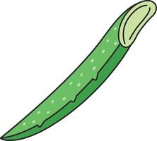 Aloe vera icon in doodle style on a white background vector