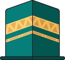 Kaaba building isolated icon vector illustration design