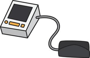 sangre presión monitor icono. médico salud cuidado y emergencia tema. vector