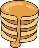 Pancakes icon in flat style. Pancakes vector illustration on white isolated background. Pancakes business concept.