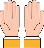 Hands icon. Flat illustration of hands vector icon for web design