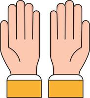 Hands icon. Flat illustration of hands vector icon for web design