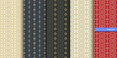 Chinese Japanese style geometric pattern. colors background. contemporary art. symmetric. minimal style. For wallpaper, wrapper, textiles, fabric, clothes, souvenirs, surface. Seamless pattern vector. vector