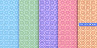 Abstract circle geometric pattern. rainbow background. contemporary art. symmetric. minimal style. For wallpaper, wrapper, textiles, fabric, clothes, souvenirs, surface. Seamless pattern vector. vector