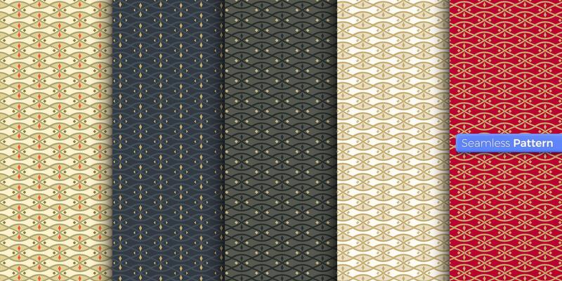 Abstract curve geometric pattern. colors background. contemporary art. symmetric. minimal style. For wallpaper, wrapper, textiles, fabric, clothes, souvenirs, surface. Seamless pattern vector.