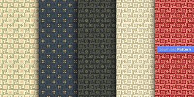 Chinese Japanese style geometric pattern. colors background. contemporary art. symmetric. minimal style. For wallpaper, wrapper, textiles, fabric, clothes, souvenirs, surface. Seamless pattern vector. vector