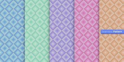 Abstract square geometric pattern. rainbow background. contemporary art. symmetric. minimal style. For wallpaper, wrapper, textiles, fabric, clothes, souvenirs, surface. Seamless pattern vector. vector