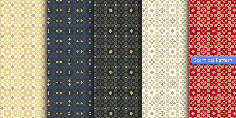 Abstract square geometric pattern. colors background. contemporary art. symmetric. minimal style. For wallpaper, wrapper, textiles, fabric, clothes, souvenirs, surface. Seamless pattern vector.