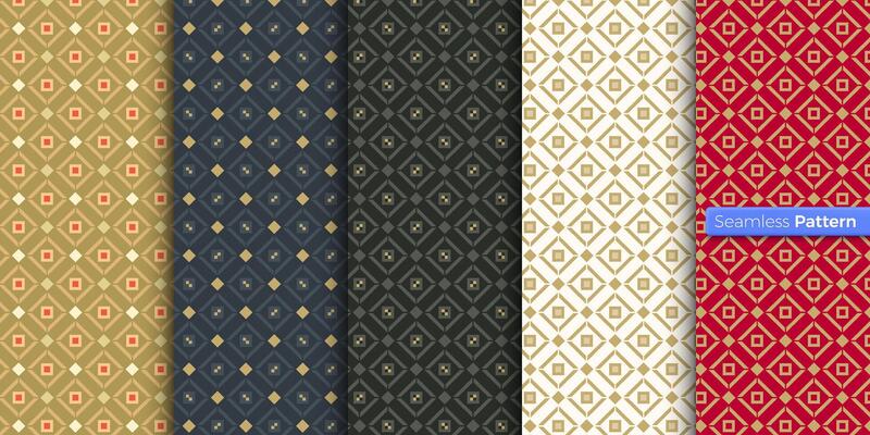 Abstract square geometric pattern. colors background. contemporary art. symmetric. minimal style. For wallpaper, wrapper, textiles, fabric, clothes, souvenirs, surface. Seamless pattern vector.