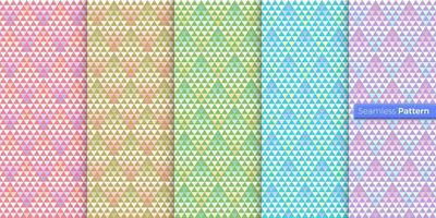 Abstract triangle geometric pattern. rainbow background. contemporary art. symmetric. minimal style. For wallpaper, wrapper, textiles, fabric, clothes, souvenirs, surface. Seamless pattern vector. vector