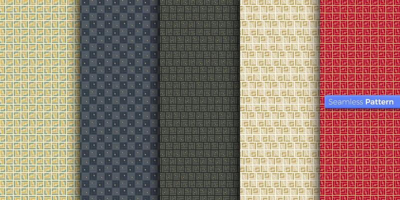 Abstract square geometric pattern. colors background. contemporary art. symmetric. minimal style. For wallpaper, wrapper, textiles, fabric, clothes, souvenirs, surface. Seamless pattern vector.
