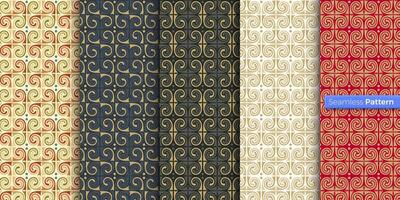 Chinese Japanese style geometric pattern. colors background. contemporary art. symmetric. minimal style. For wallpaper, wrapper, textiles, fabric, clothes, souvenirs, surface. Seamless pattern vector. vector