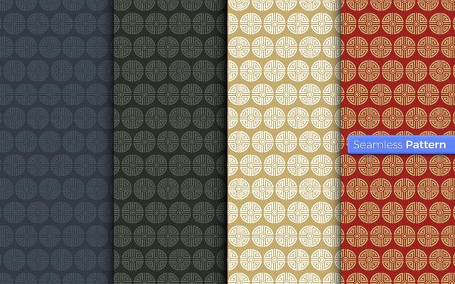 Chinese style geometric pattern. classic background. contemporary art. symmetric. minimal style. For wallpaper, wrapper, textiles, fabric, clothes, souvenirs, surface. Seamless pattern vector.