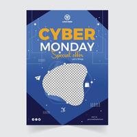 Modern Vector Cyber Monday Tech Flyer Template