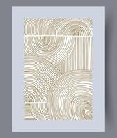 Scandinavian abstract vector print. Minimalistic abstract wall art background for print. Scandinavian vector style.