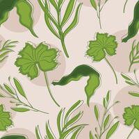 Colored leaves pattern background Wallpaper Vector