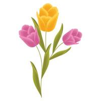 Colored sketch of a flower watercolor Vector