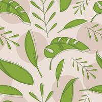 Colored leaves pattern background Wallpaper Vector