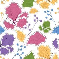 Colored floral pattern background Wallpaper Vector