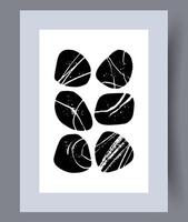 Scandinavian abstract vector print. Minimalistic abstract wall art background for print. Scandinavian vector style.