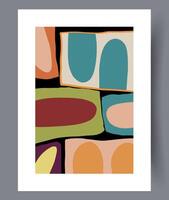 Scandinavian abstract vector print. Minimalistic abstract wall art background for print. Scandinavian vector style.