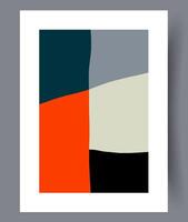 Scandinavian abstract vector print. Minimalistic abstract wall art background for print. Scandinavian vector style.