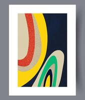 Scandinavian abstract vector print. Minimalistic abstract wall art background for print. Scandinavian vector style.