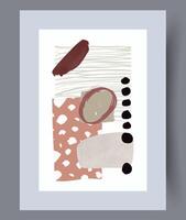 Scandinavian abstract vector print. Minimalistic abstract wall art background for print. Scandinavian vector style.