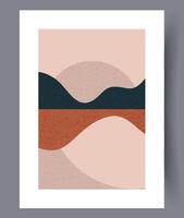 Scandinavian abstract vector print. Minimalistic abstract wall art background for print. Scandinavian vector style.