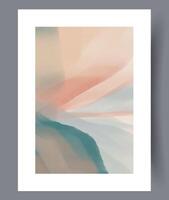 Scandinavian abstract vector print. Minimalistic abstract wall art background for print. Scandinavian vector style.