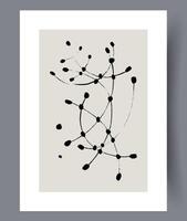 Scandinavian abstract vector print. Minimalistic abstract wall art background for print. Scandinavian vector style.