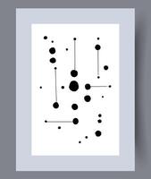 Scandinavian abstract vector print. Minimalistic abstract wall art background for print. Scandinavian vector style.