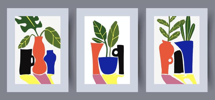 escandinavo resumen vector impresión. minimalista resumen pared Arte antecedentes para impresión. escandinavo vector estilo.