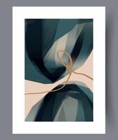 Scandinavian abstract vector print. Minimalistic abstract wall art background for print. Scandinavian vector style.