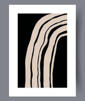 Scandinavian abstract vector print. Minimalistic abstract wall art background for print. Scandinavian vector style.