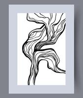 Scandinavian abstract vector print. Minimalistic abstract wall art background for print. Scandinavian vector style.