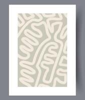 Scandinavian abstract vector print. Minimalistic abstract wall art background for print. Scandinavian vector style.