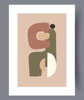 Scandinavian abstract vector print. Minimalistic abstract wall art background for print. Scandinavian vector style.