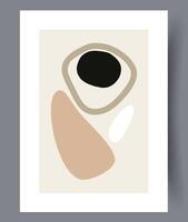 Scandinavian abstract vector print. Minimalistic abstract wall art background for print. Scandinavian vector style.