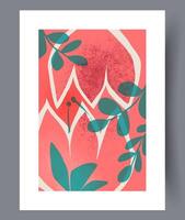 Scandinavian abstract vector print. Minimalistic abstract wall art background for print. Scandinavian vector style.