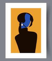 Scandinavian abstract vector print. Minimalistic abstract wall art background for print. Scandinavian vector style.