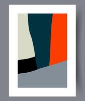 Scandinavian abstract vector print. Minimalistic abstract wall art background for print. Scandinavian vector style.