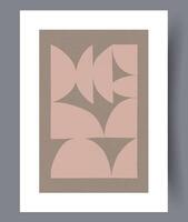 Scandinavian abstract vector print. Minimalistic abstract wall art background for print. Scandinavian vector style.