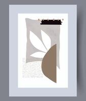 Scandinavian abstract vector print. Minimalistic abstract wall art background for print. Scandinavian vector style.