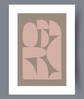 Scandinavian abstract vector print. Minimalistic abstract wall art background for print. Scandinavian vector style.