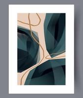 Scandinavian abstract vector print. Minimalistic abstract wall art background for print. Scandinavian vector style.