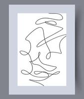 Scandinavian abstract vector print. Minimalistic abstract wall art background for print. Scandinavian vector style.