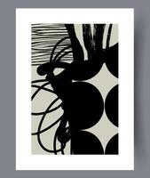 Scandinavian abstract vector print. Minimalistic abstract wall art background for print. Scandinavian vector style.