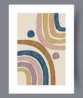 Scandinavian abstract vector print. Minimalistic abstract wall art background for print. Scandinavian vector style.