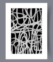 Scandinavian abstract vector print. Minimalistic abstract wall art background for print. Scandinavian vector style.